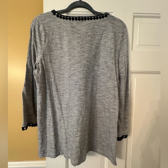 Talbots Striped Jersey Top L - Picture 2 of 8